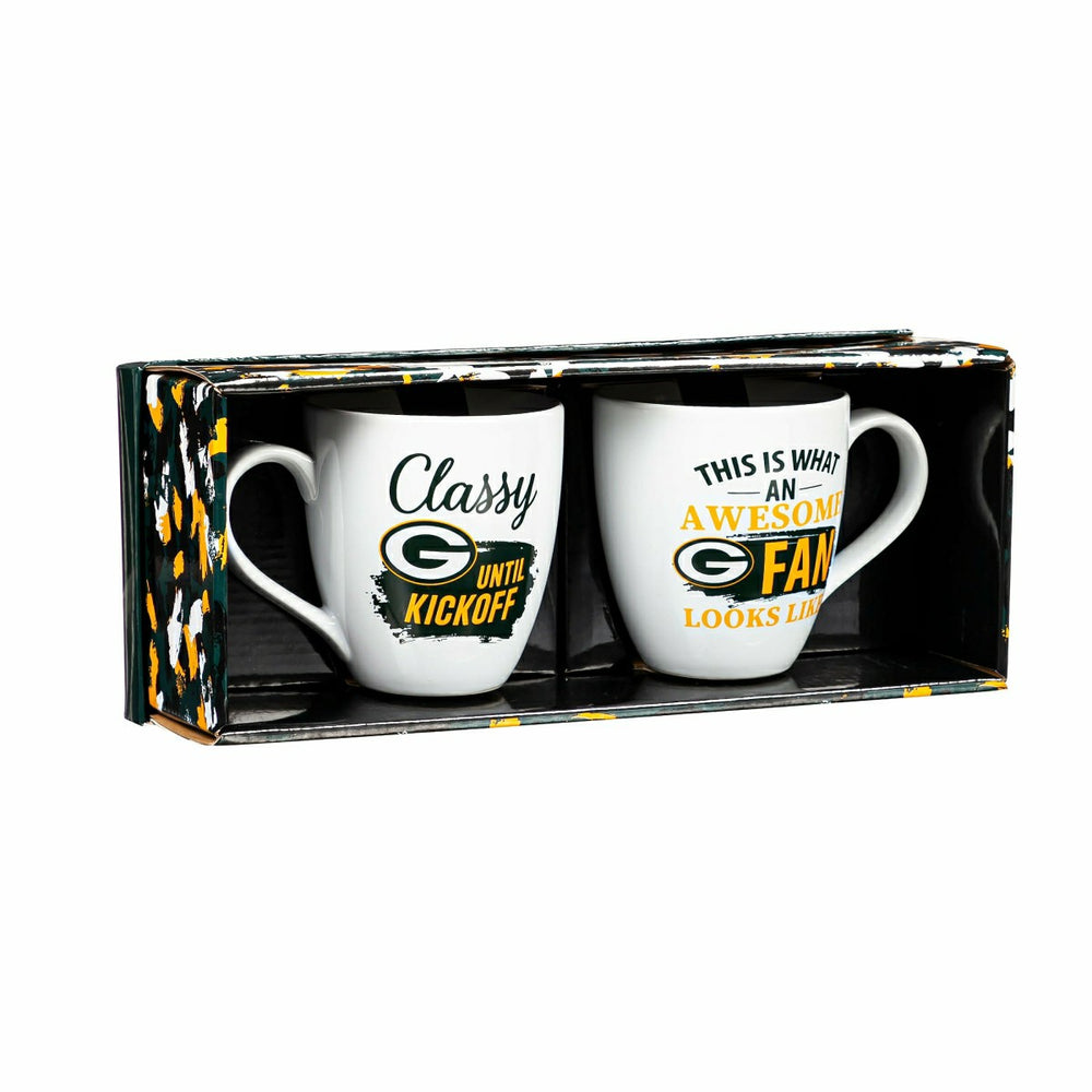 Green Bay Packers, Ceramic Cup O'Java 17oz Gift Set - NFL Home