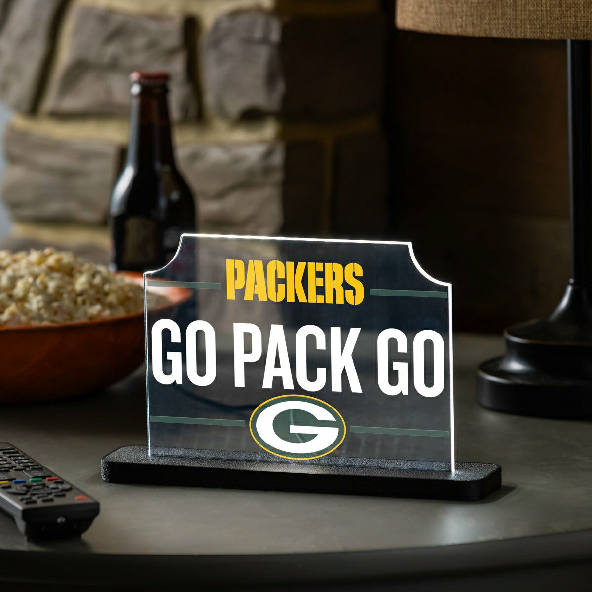 Green Bay Packers NFL Football Rectangle Desklite LED Decor - NFL Home