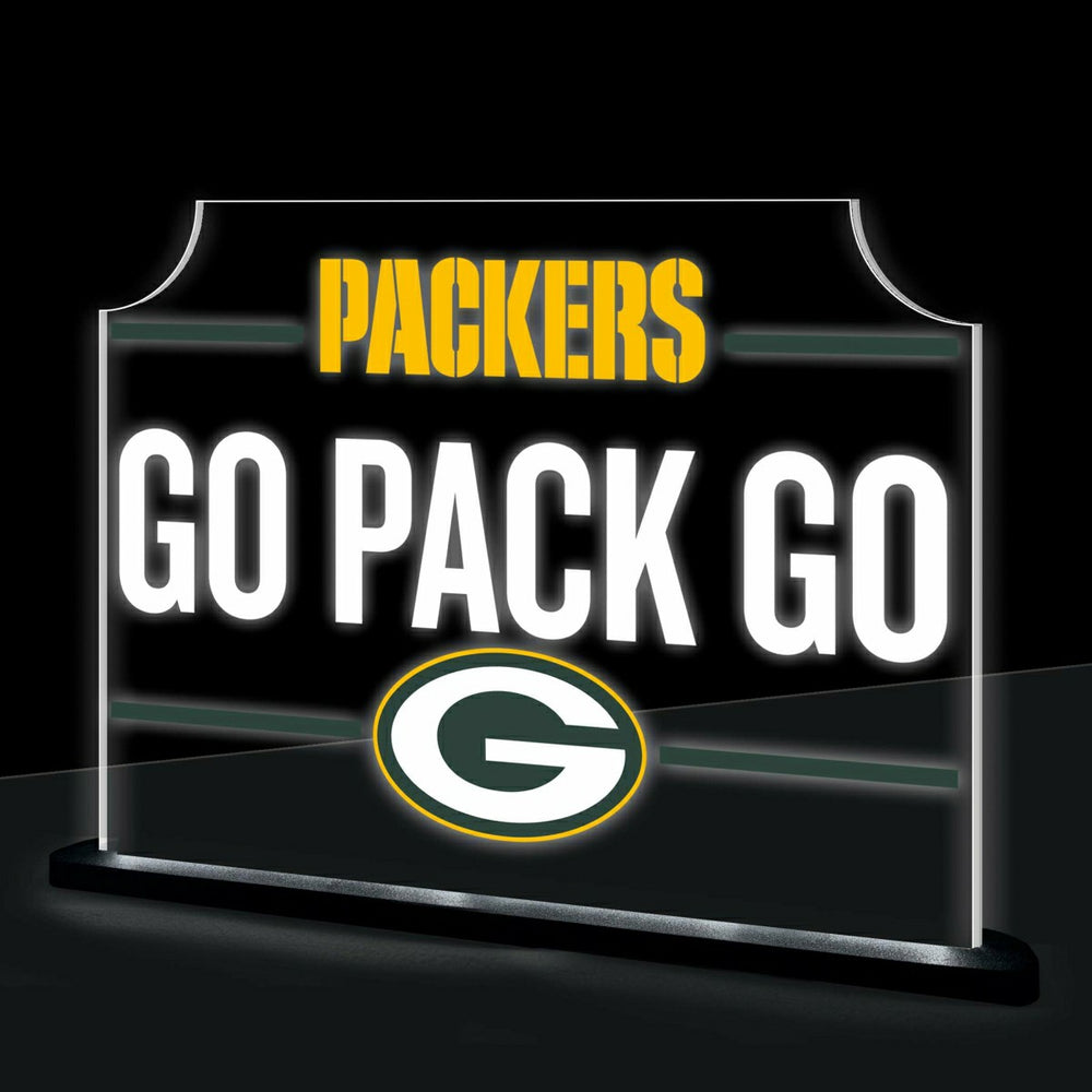 Green Bay Packers NFL Football Rectangle Desklite LED Decor - NFL Home