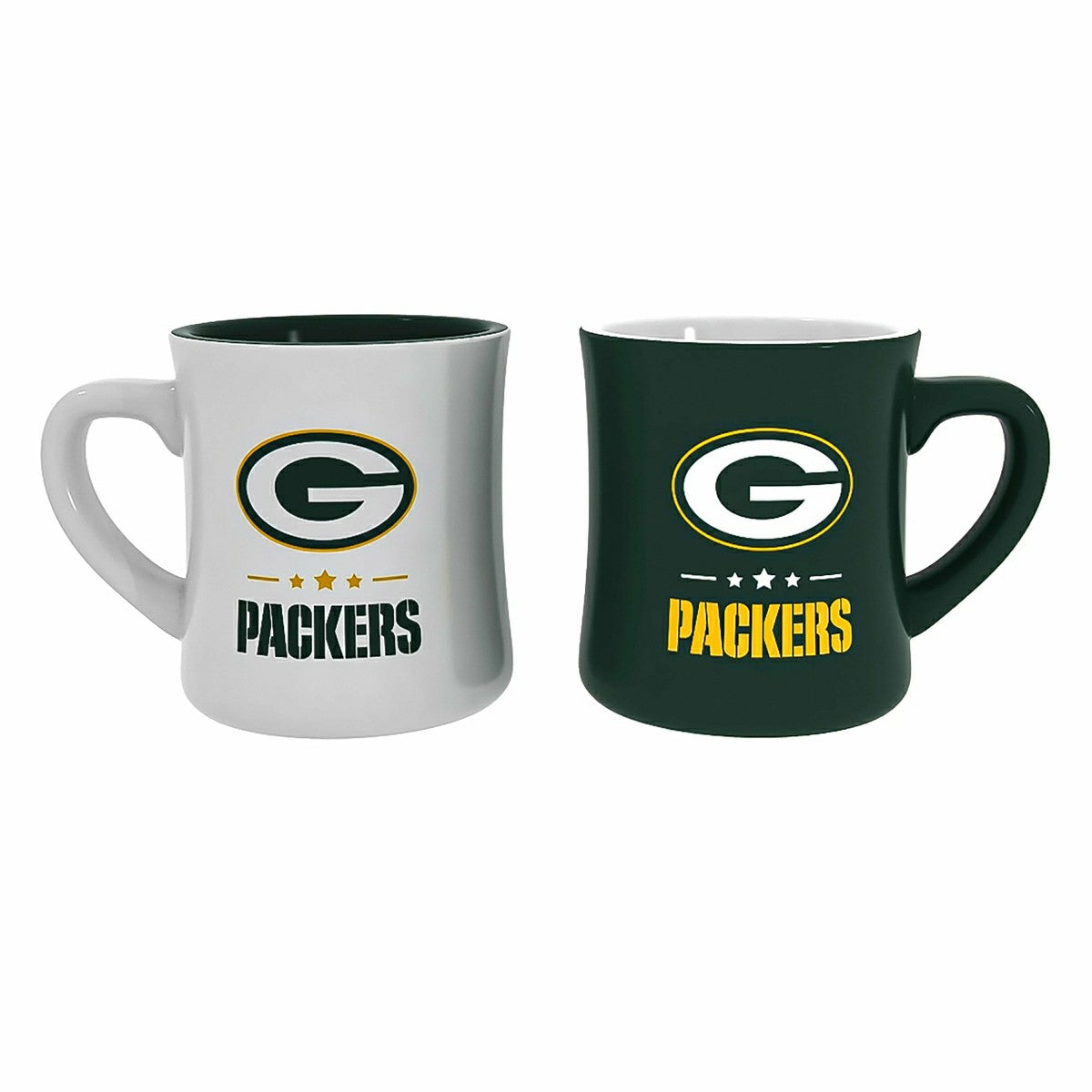 Green Bay Packers 10oz Ceramic Cup Set, 2pc - NFL