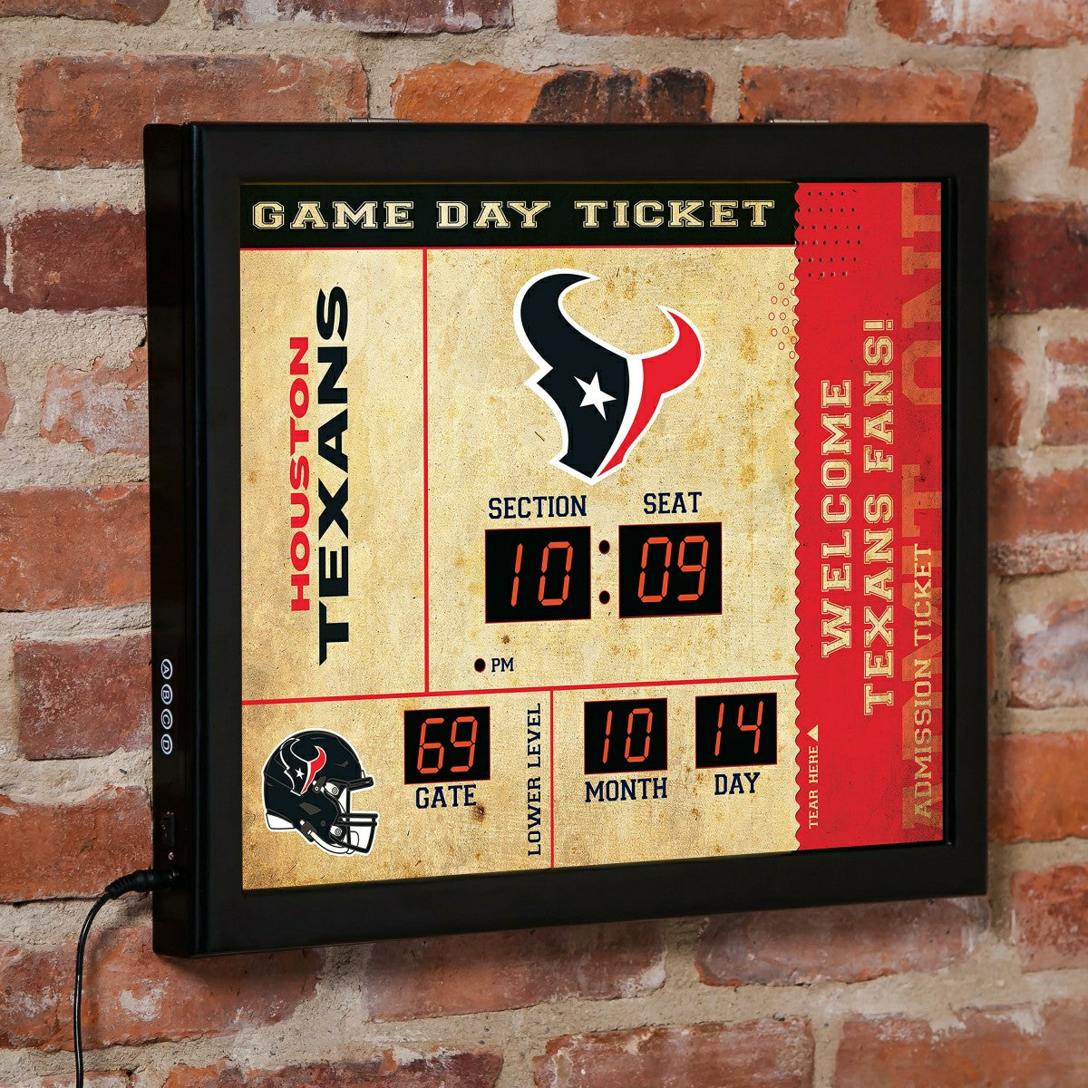 Scoreboard Wall Clock, Houston Texans - NFL Home