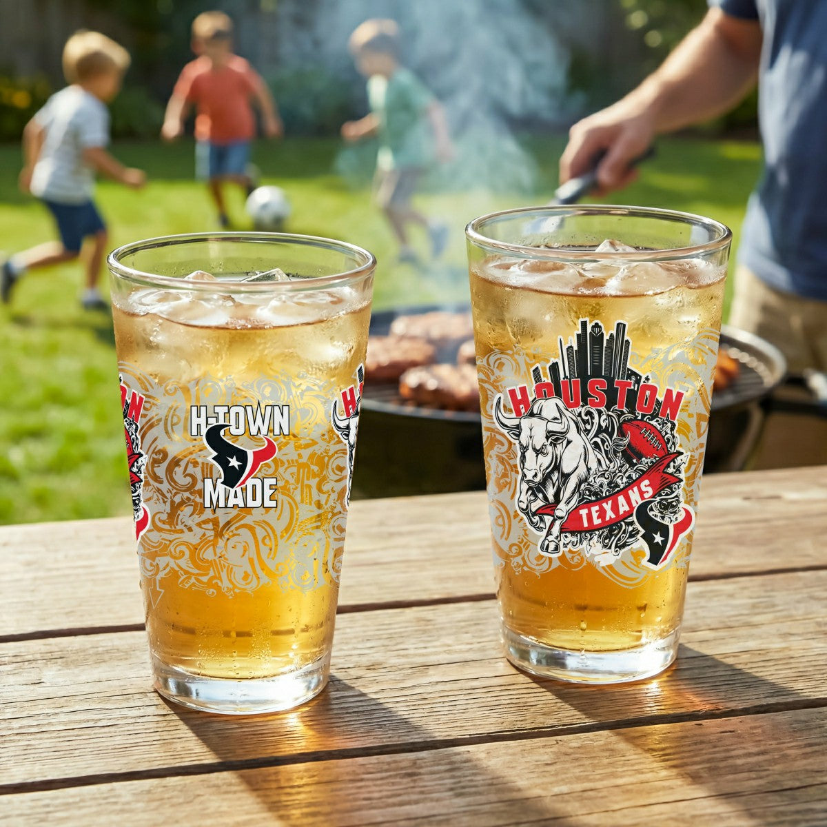 Houston Texans 16oz Glass pint, Set of 2 - NFL Home