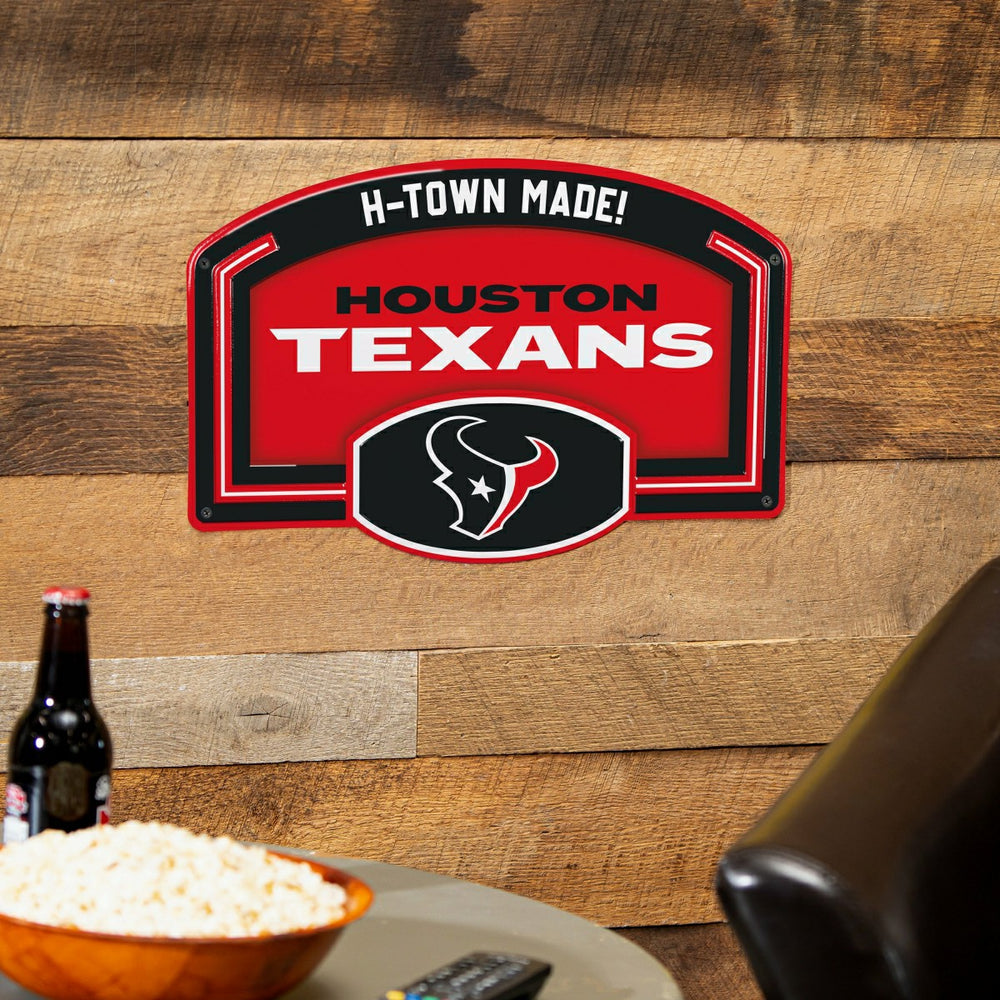 Houston Texans USA Embossed Steel Wall Sign, 11" x 17" - NFL Home