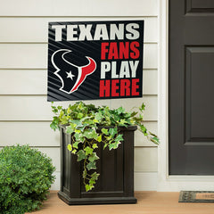 Houston Texans Coroplast Yard Sign "Fans Play Here" - NFL Home