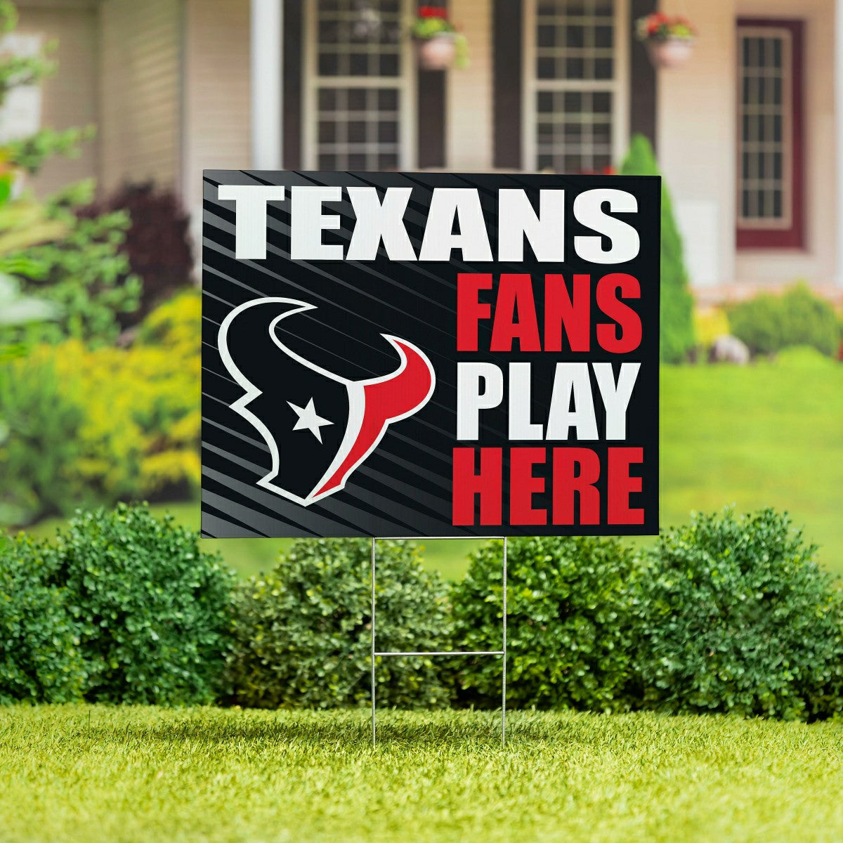 Houston Texans Coroplast Yard Sign "Fans Play Here" - NFL Home