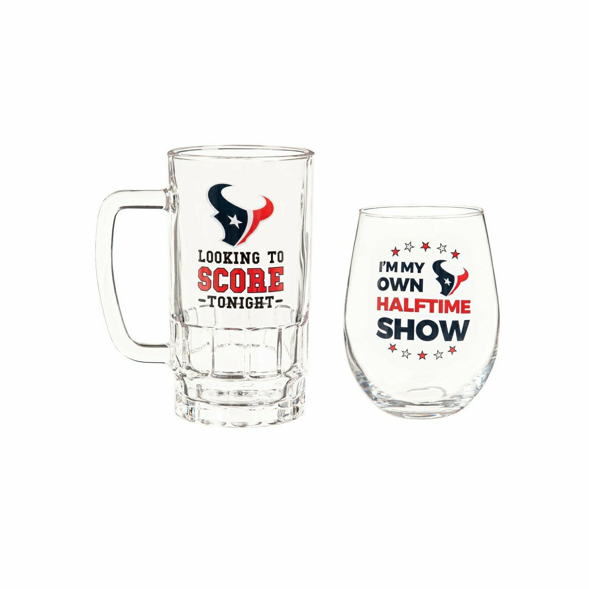 Houston Texans, Stemless 17OZ Wine & Beer 16 OZ Gift Set - NFL
