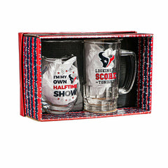 Houston Texans, Stemless 17OZ Wine & Beer 16 OZ Gift Set - NFL