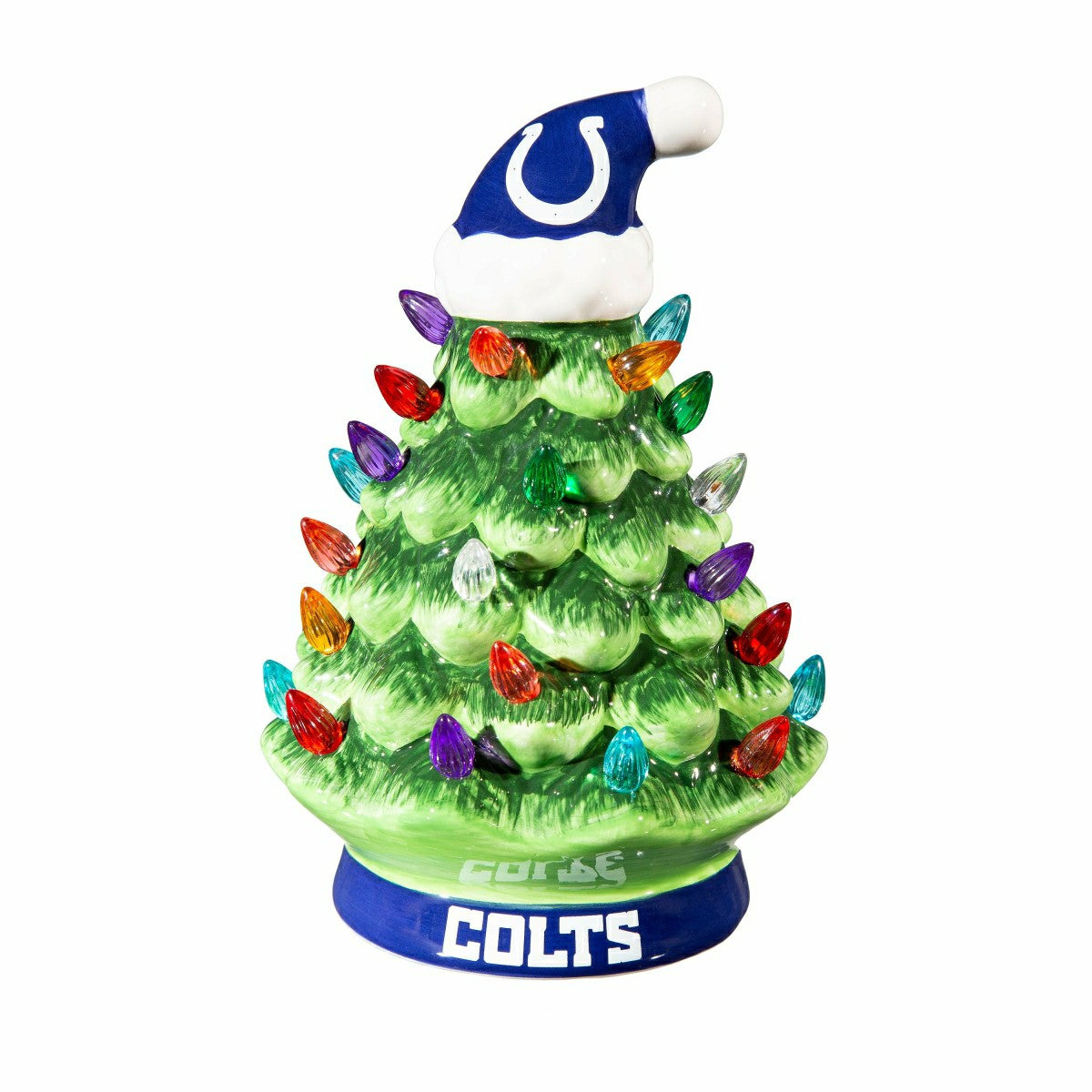 8" LED Ceramic Christmas Tree, Indianapolis Colts - NFL Home