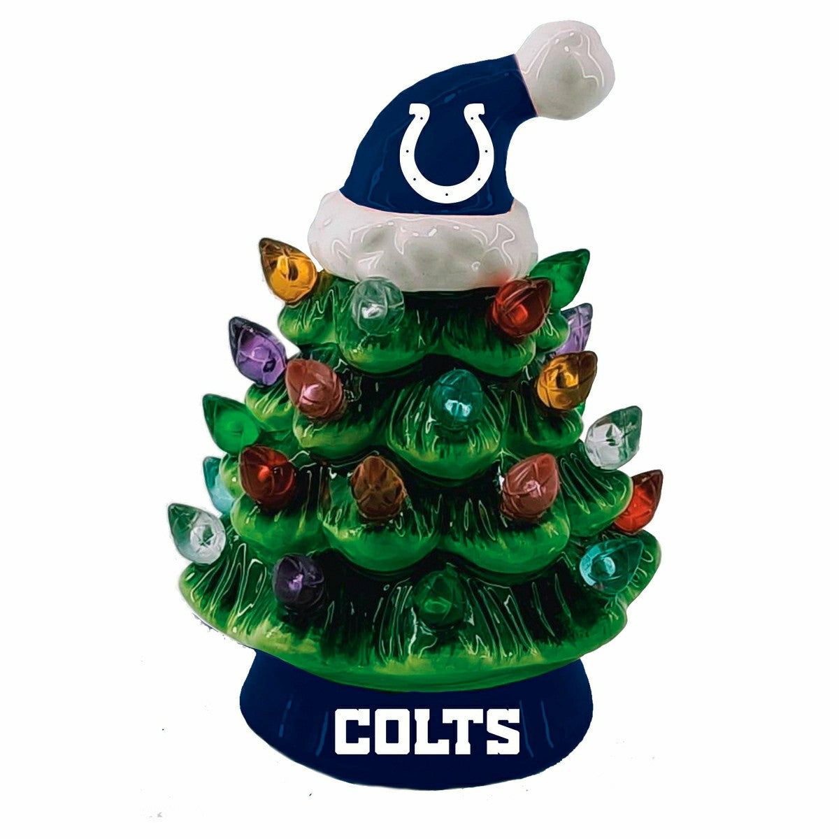 4" Mini LED Tabletop Christmas Tree, Set of 2, Indianapolis Colts - NFL Home
