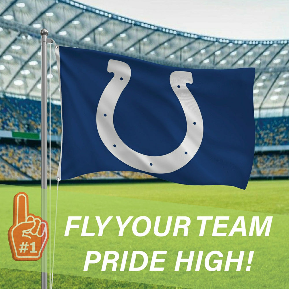 Indianapolis Colts Single Sided Flag w/ 2 Grommets, 3'x5' - NFL Home