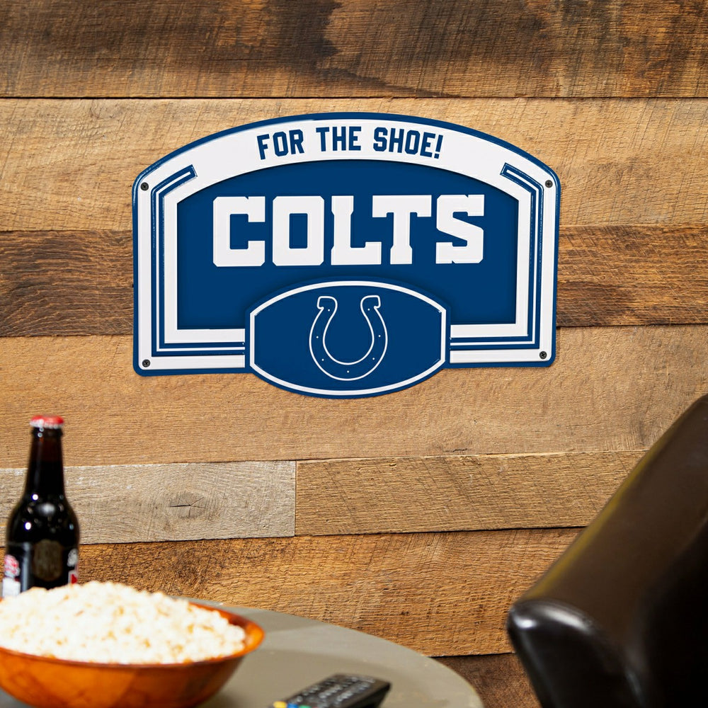 Indianapolis Colts USA Embossed Steel Wall Sign, 11" x 17" - NFL Home