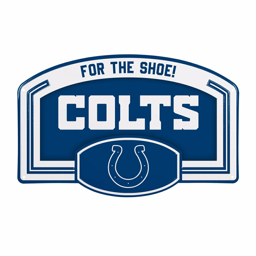 Indianapolis Colts USA Embossed Steel Wall Sign, 11" x 17" - NFL Home