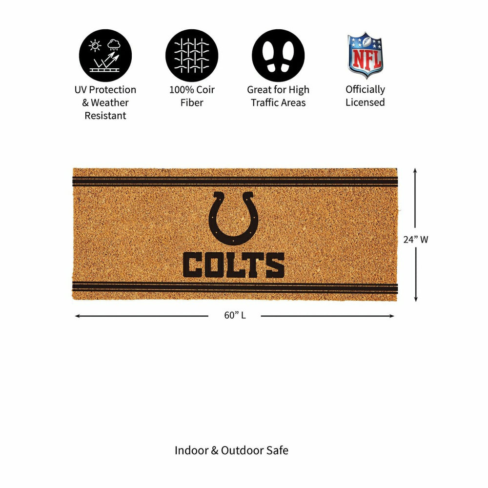 Indianapolis Colts Extra Large One Color Coir Mat, 60"x24" - NFL