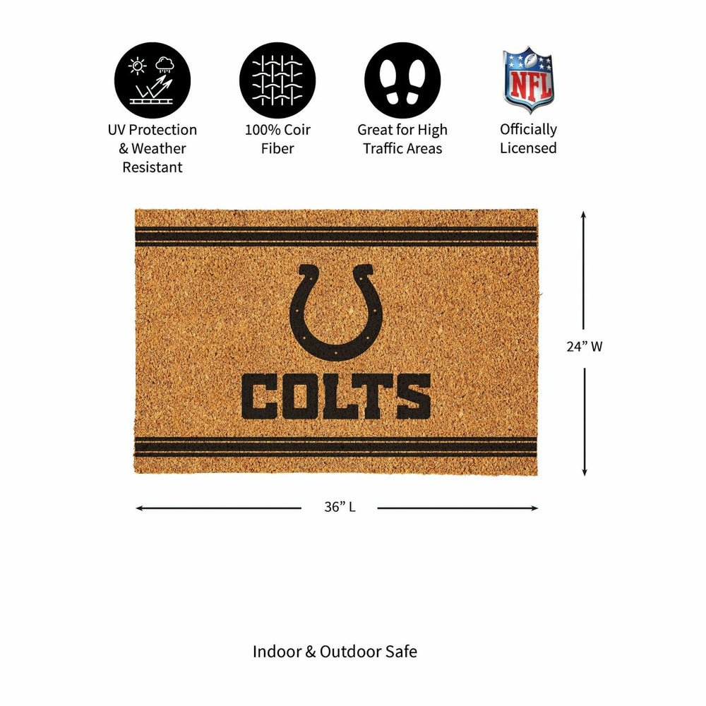 Indianapolis Colts Large One Color Coir Mat, 36"x24" - NFL