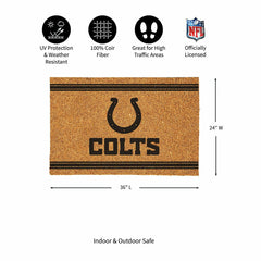 Indianapolis Colts Large One Color Coir Mat, 36"x24" - NFL