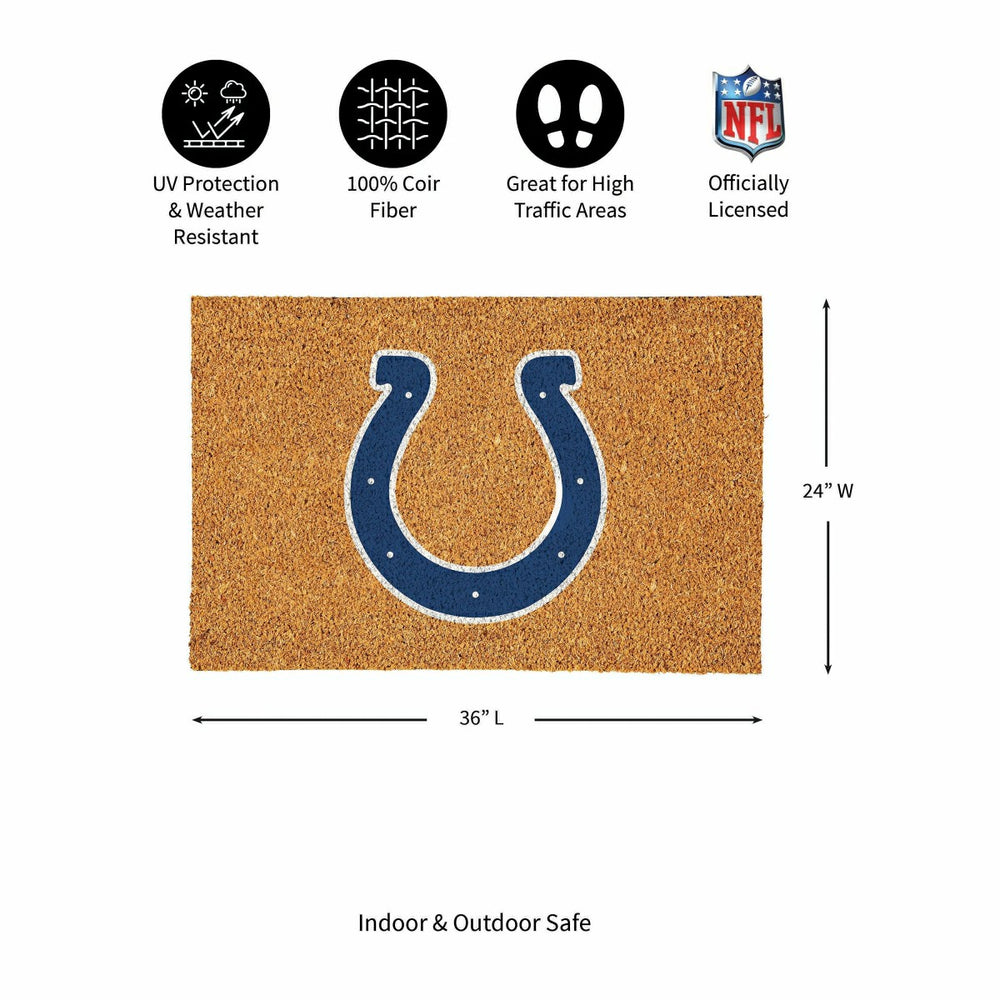 Indianapolis Colts Large Full Color Coir Mat, 36"x24" - NFL