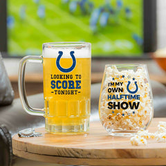 Indianapolis Colts, Stemless 17OZ Wine & Beer 16 OZ Gift Set - NFL
