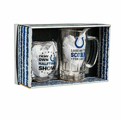 Indianapolis Colts, Stemless 17OZ Wine & Beer 16 OZ Gift Set - NFL