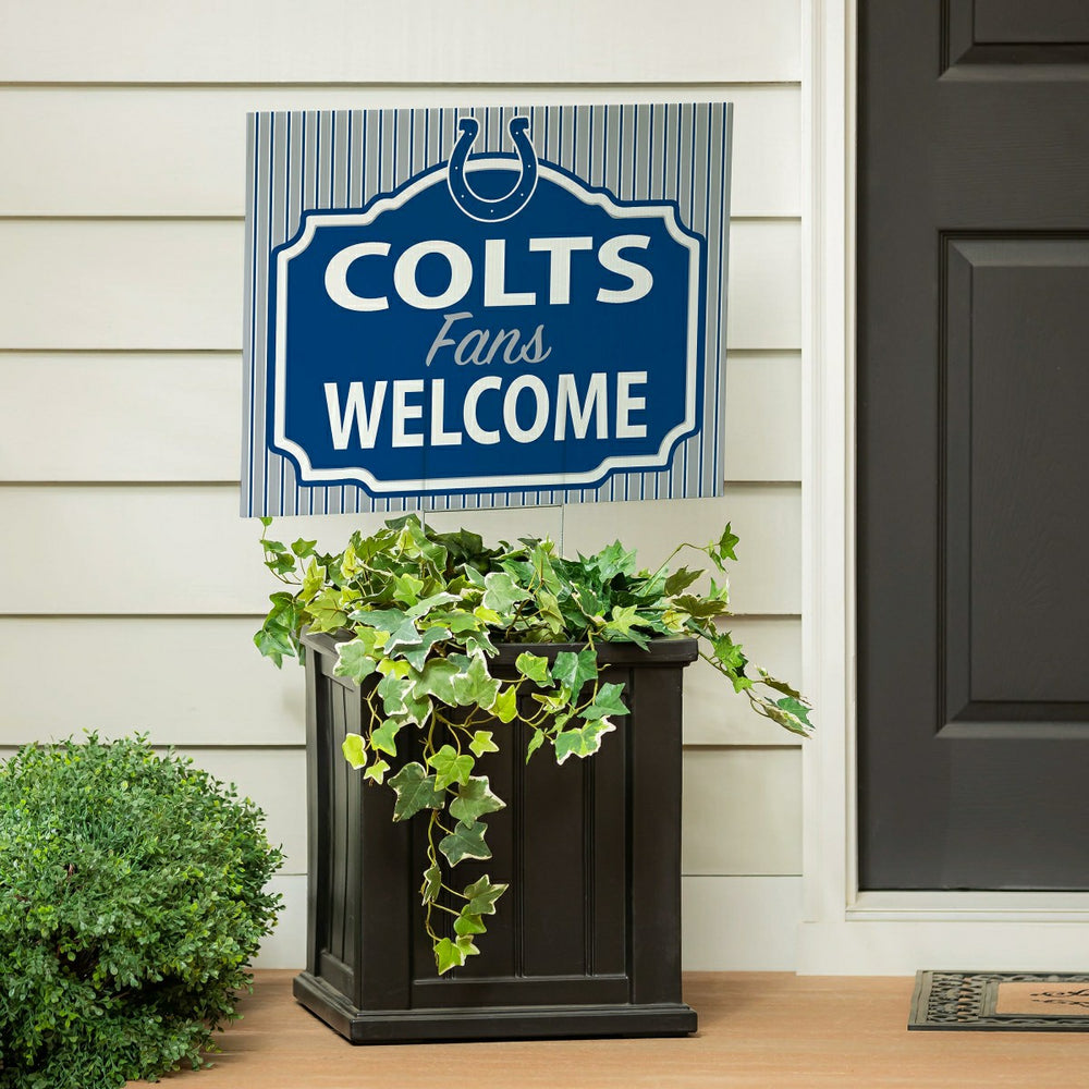 Indianapolis Colts Coroplast Yard Sign, "Fans Welcome" - NFL Home