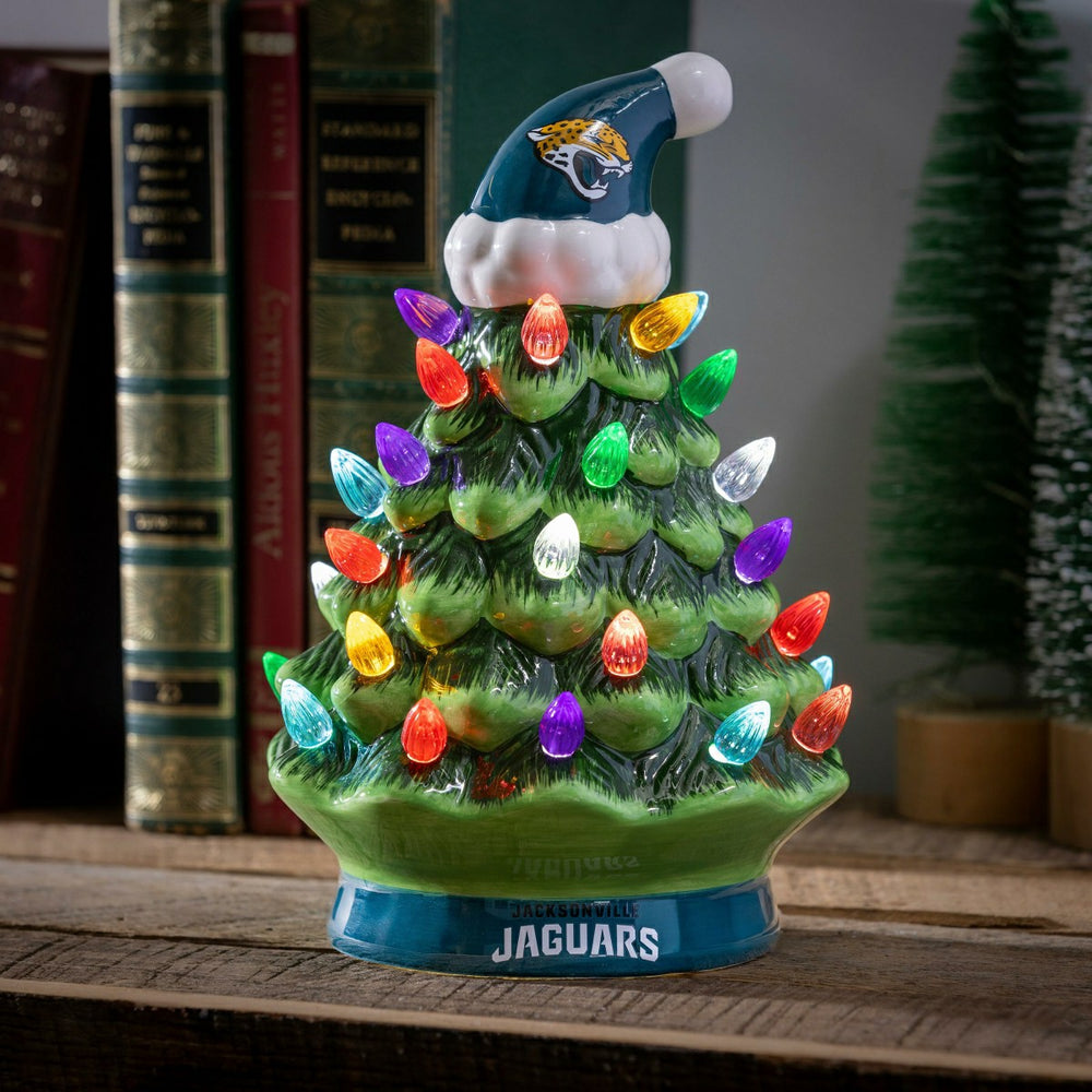 8" LED Ceramic Christmas Tree, Jacksonville Jaguars - NFL Home