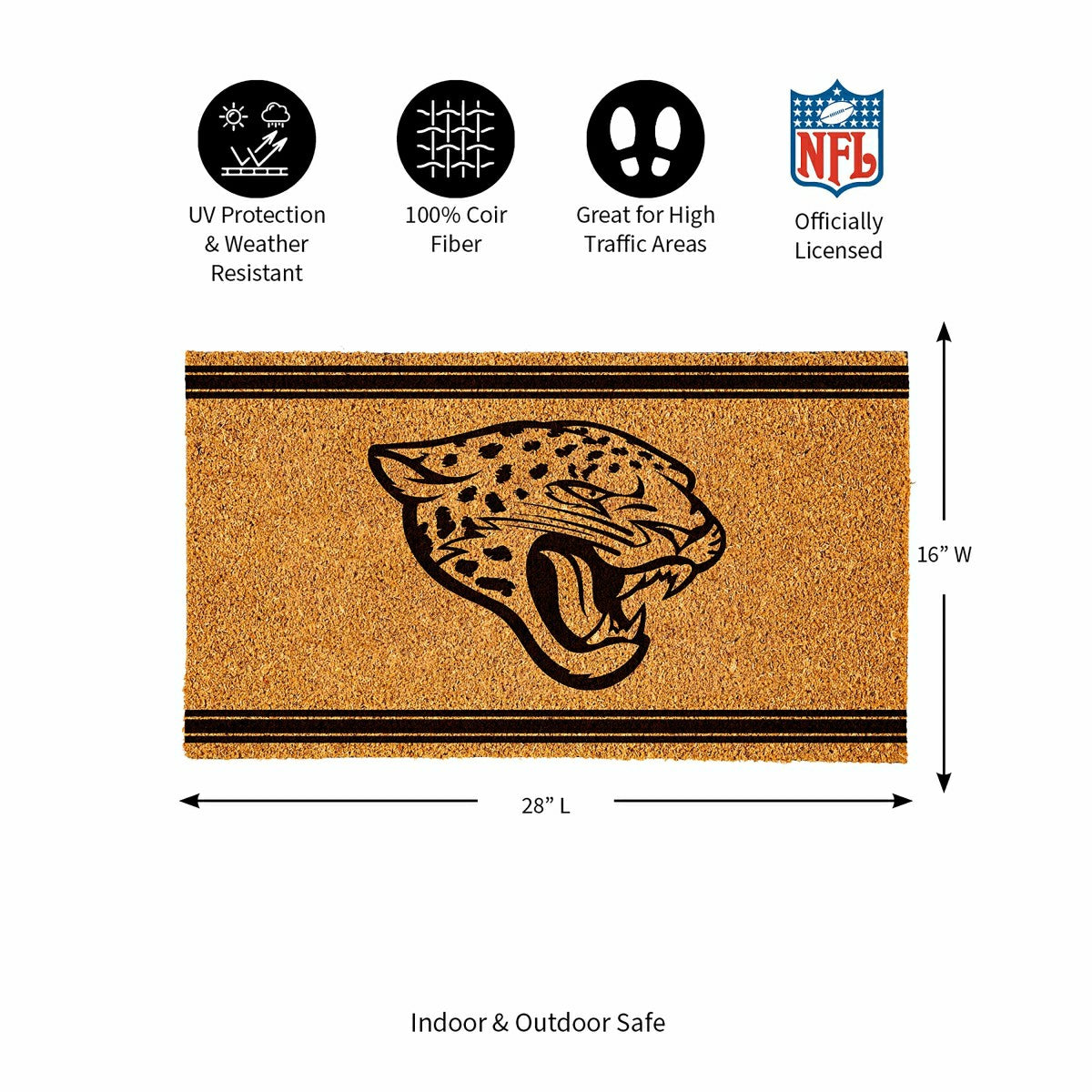 Jacksonville Jaguars, Coir Mat 1C - NFL