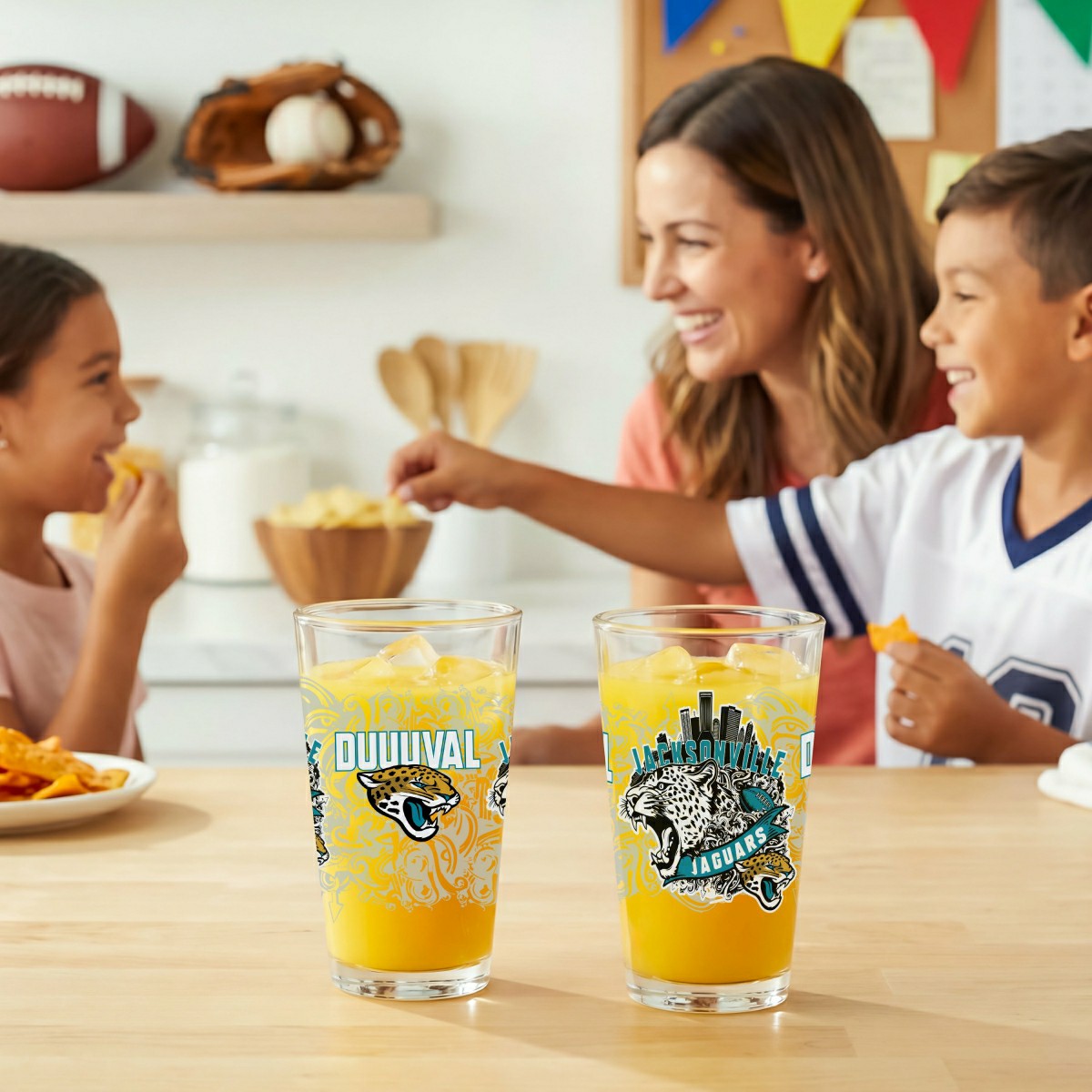 Jacksonville Jaguars 16oz Glass pint, Set of 2 - NFL Home