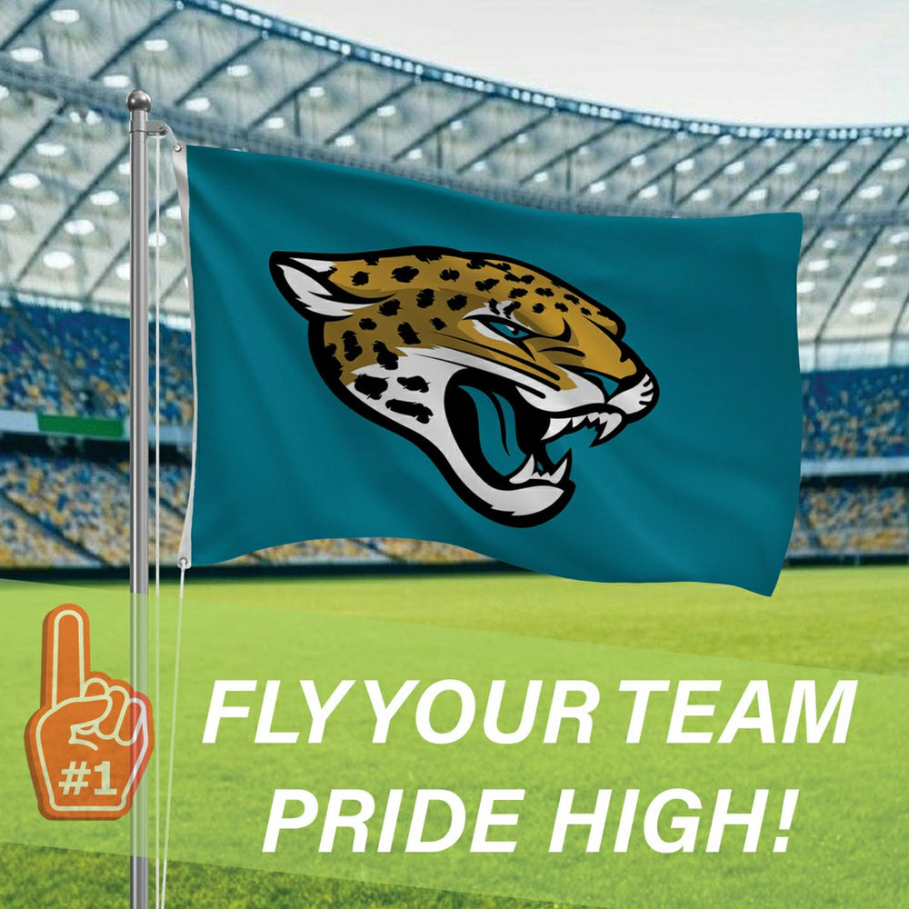 Jacksonville Jaguars Single Sided Flag w/ 2 Grommets, 3'x5' - NFL Home