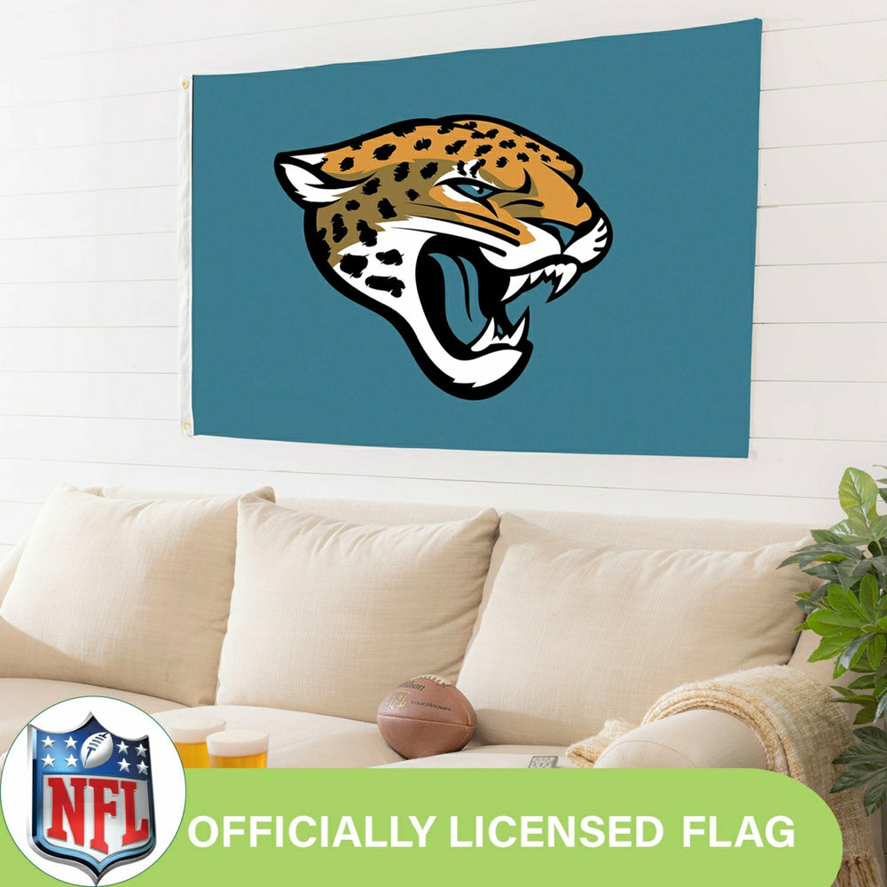 Jacksonville Jaguars Single Sided Flag w/ 2 Grommets, 3'x5' - NFL Home