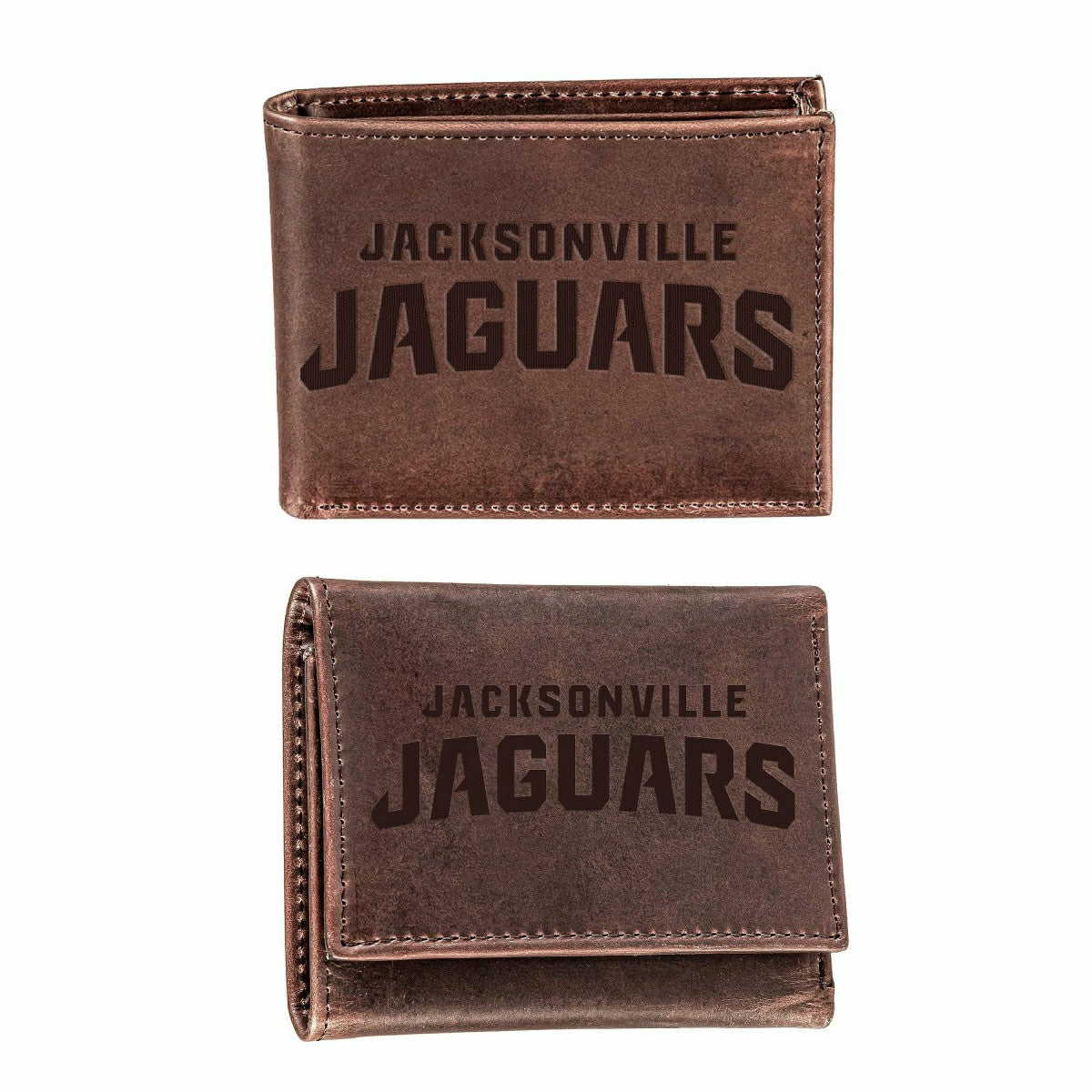 Jacksonville Jaguars, Bi-Fold and Tri-Fold Wallet Gift Set, Brown - NFL Home