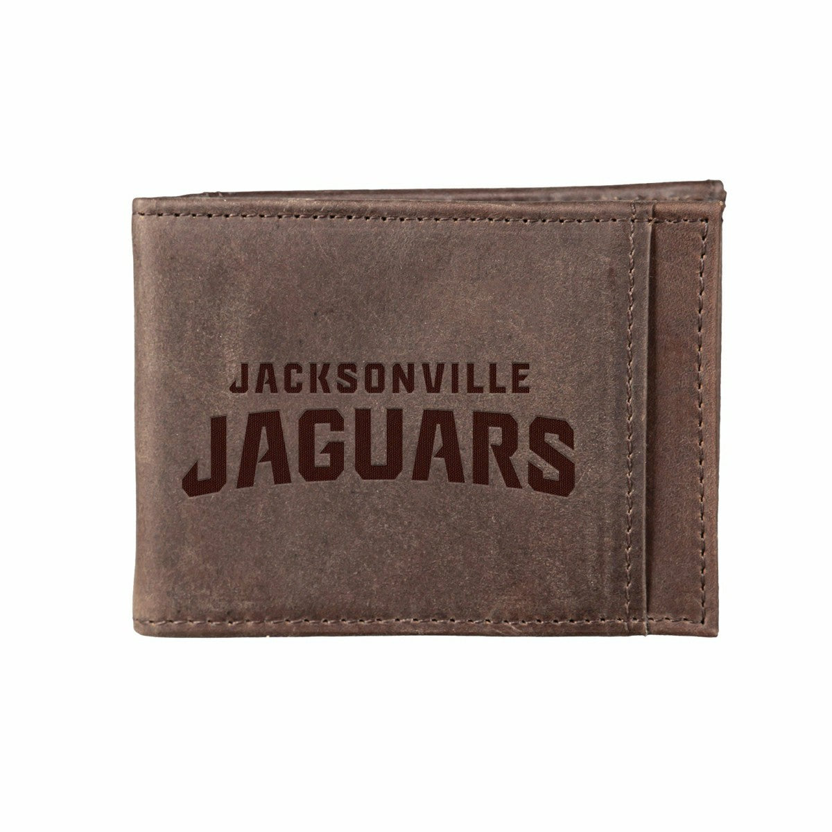 Front Pocket Wallet w/ RFID Blocking, Jacksonville Jaguars, Brown - NFL Home