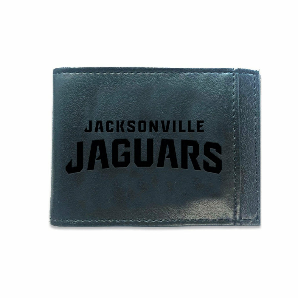 Front Pocket Wallet w/ RFID Blocking, Jacksonville Jaguars, Black - NFL Home