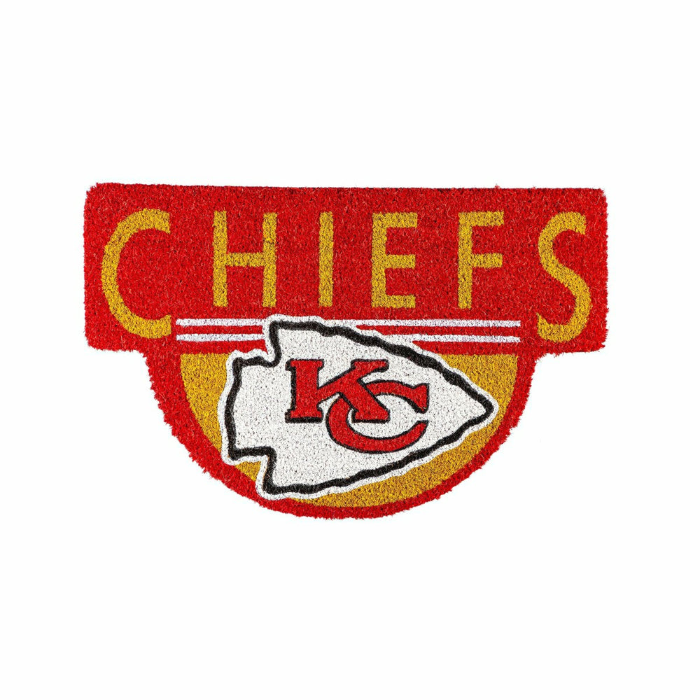 NFL Shaped Coir Door Mat, Chiefs - NFL