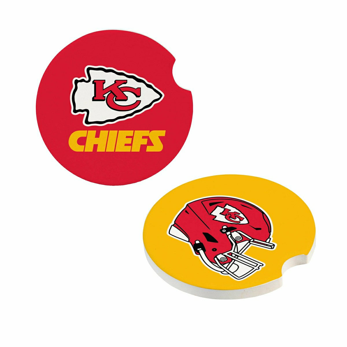 Kansas City Chiefs Car Coaster Set, 2pc - NFL