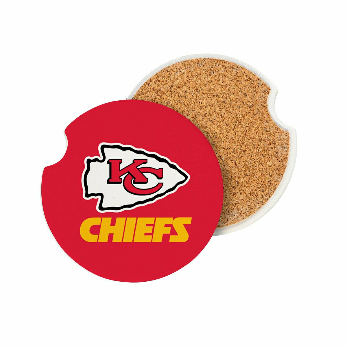 Kansas City Chiefs Car Coaster Set, 2pc - NFL