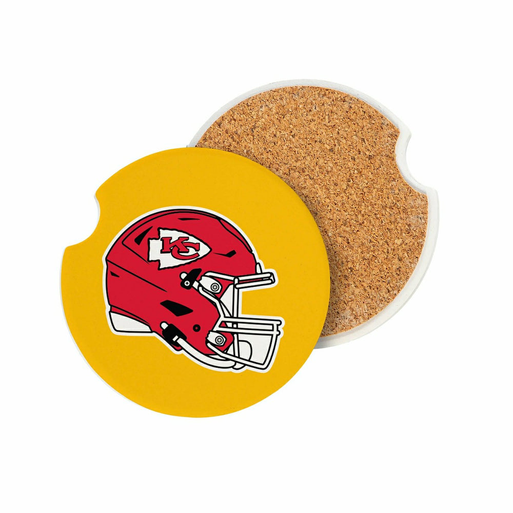 Kansas City Chiefs Car Coaster Set, 2pc - NFL