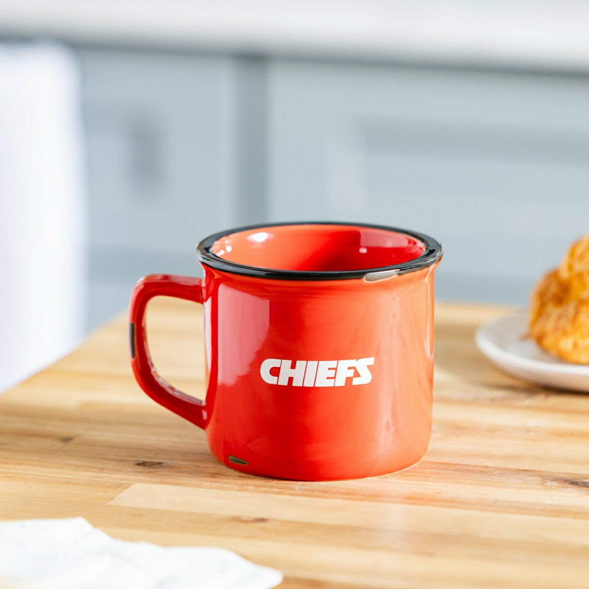Kansas City Chiefs Ceramic Camp Cup with Enamel Finish, 14oz - NFL