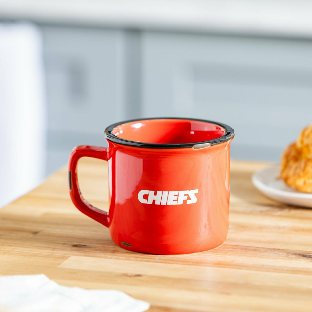 Kansas City Chiefs Ceramic Camp Cup with Enamel Finish, 14oz - NFL