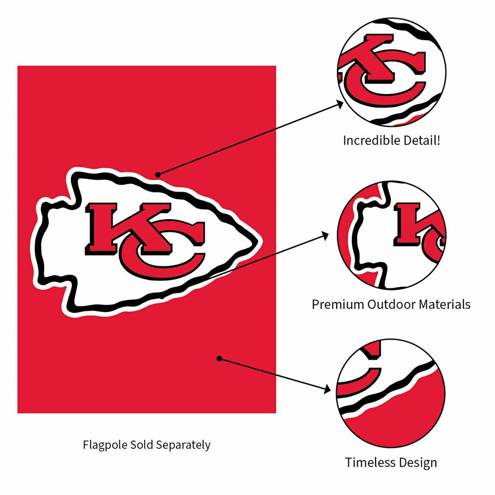 Kansas City Chiefs Applique Garden Flag - NFL Home
