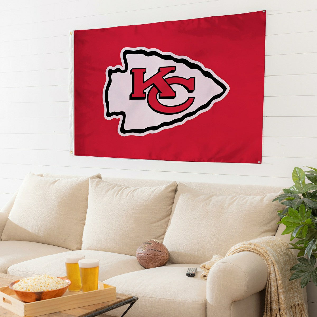 Kansas City Chiefs Single Sided Estate Flag with 2 Grommets, 3'x5' - NFL Home
