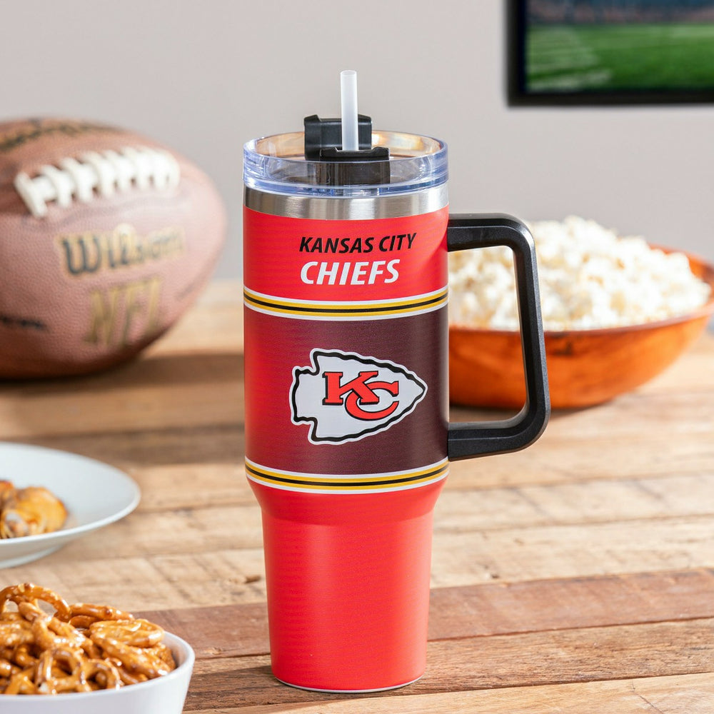 40oz Stainless Steel Canyon Cup w/ Straw, Kansas City Chiefs - NFL Home