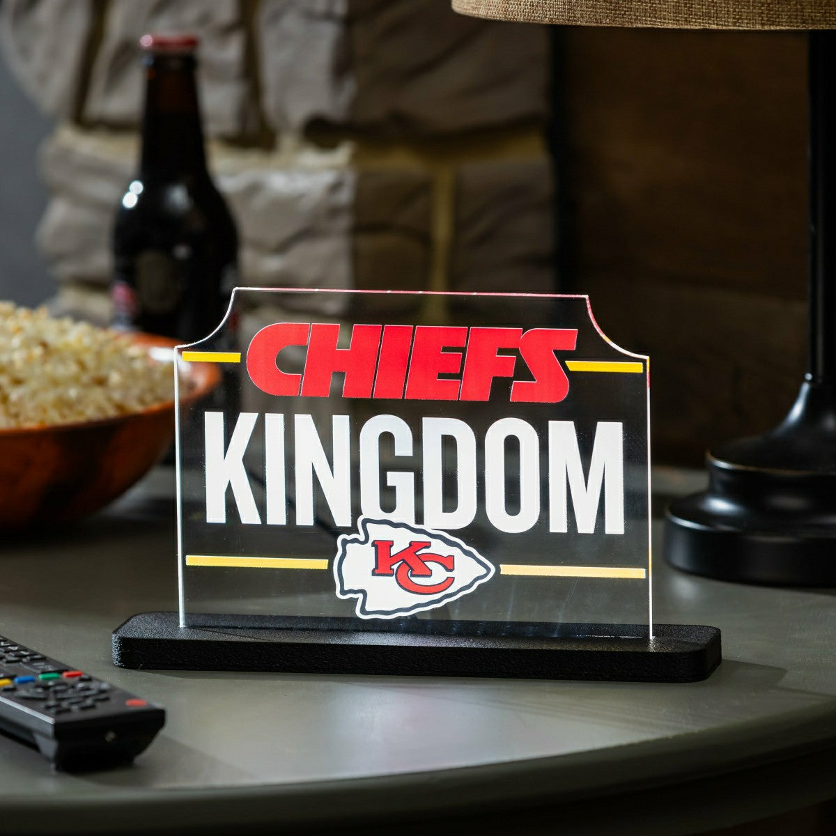 Kansas City Chiefs NFL Football Rectangle Desklite LED Decor - NFL Home