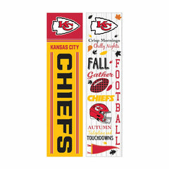 46" Double Sided Leaner, Kansas City Chiefs, Fall Seasonal - NFL Home
