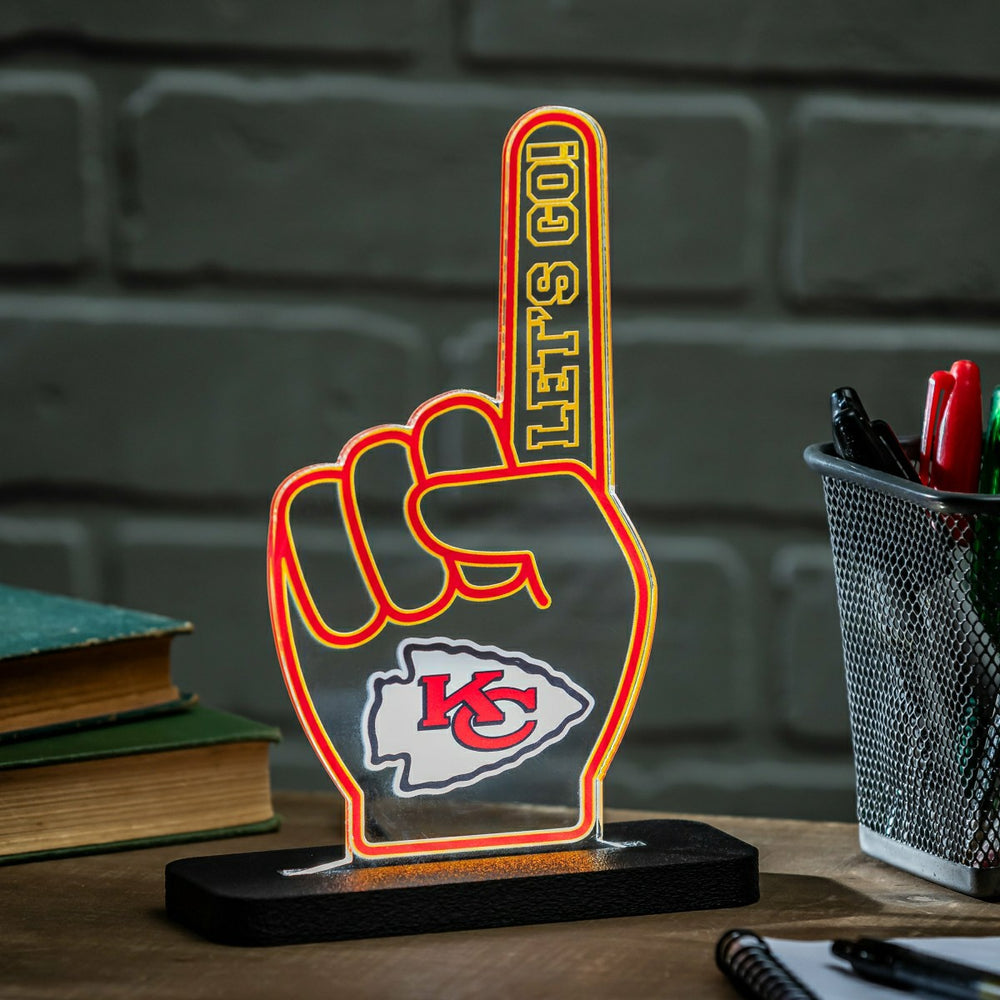 Kansas City Chiefs NFL Football Foam Finger Desklite LED Decor - NFL Home