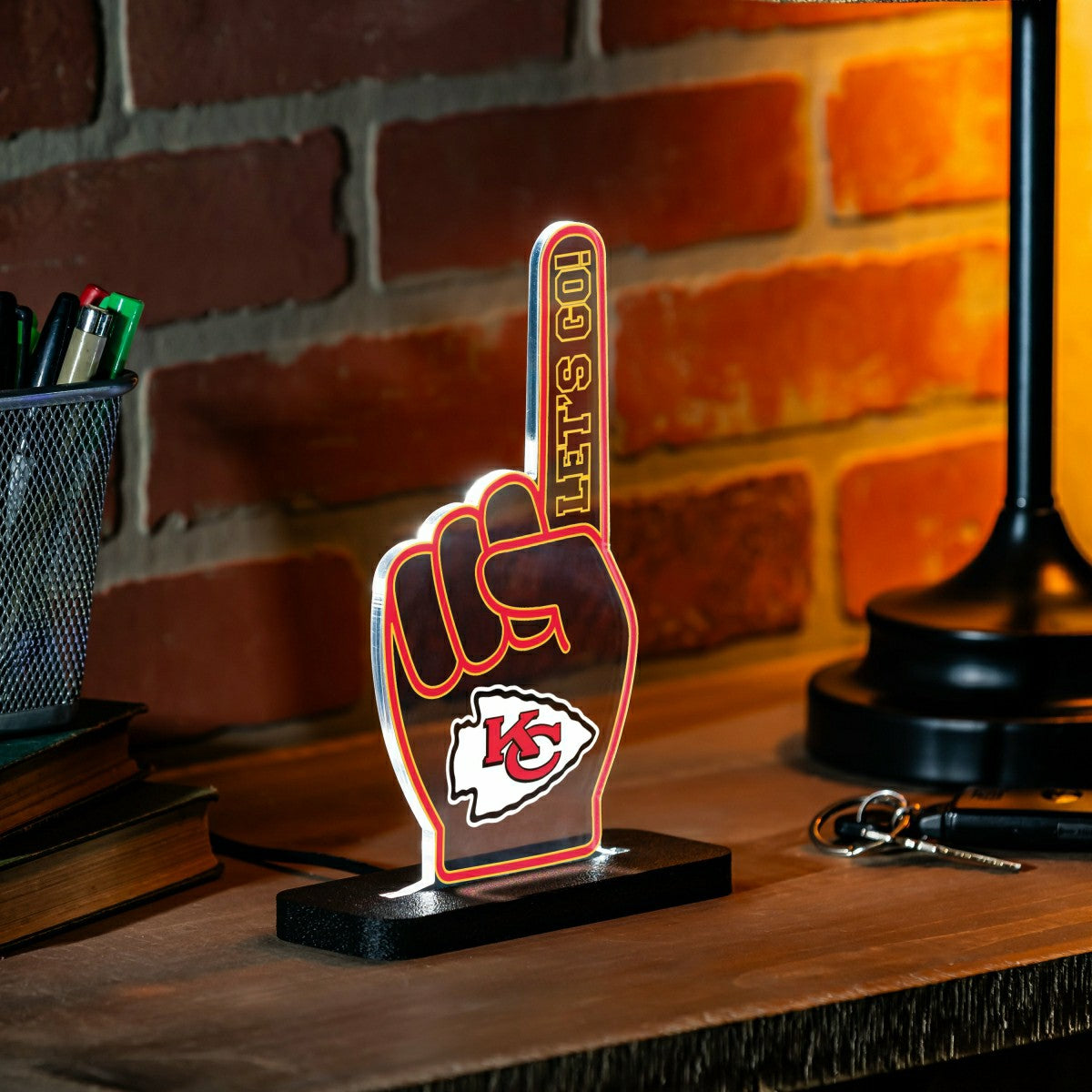 Kansas City Chiefs NFL Football Foam Finger Desklite LED Decor - NFL Home