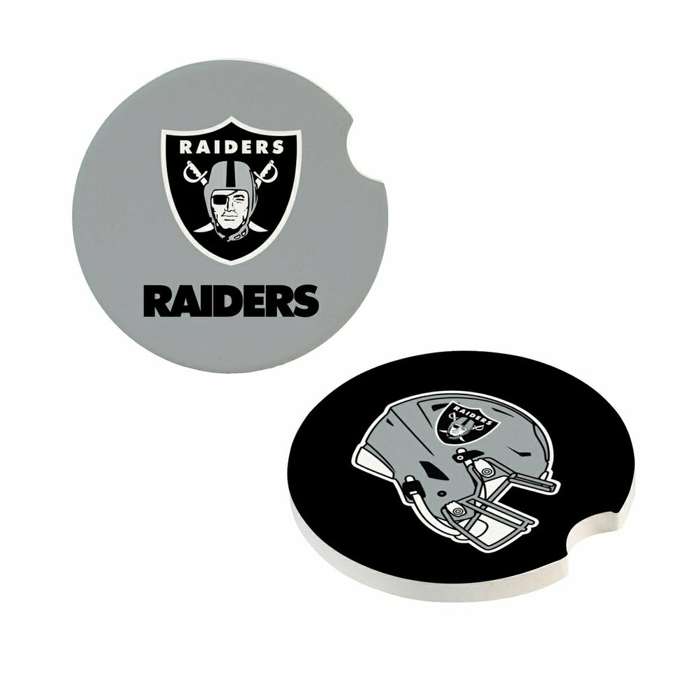 Las Vegas Raiders Car Coaster Set, 2pc - NFL