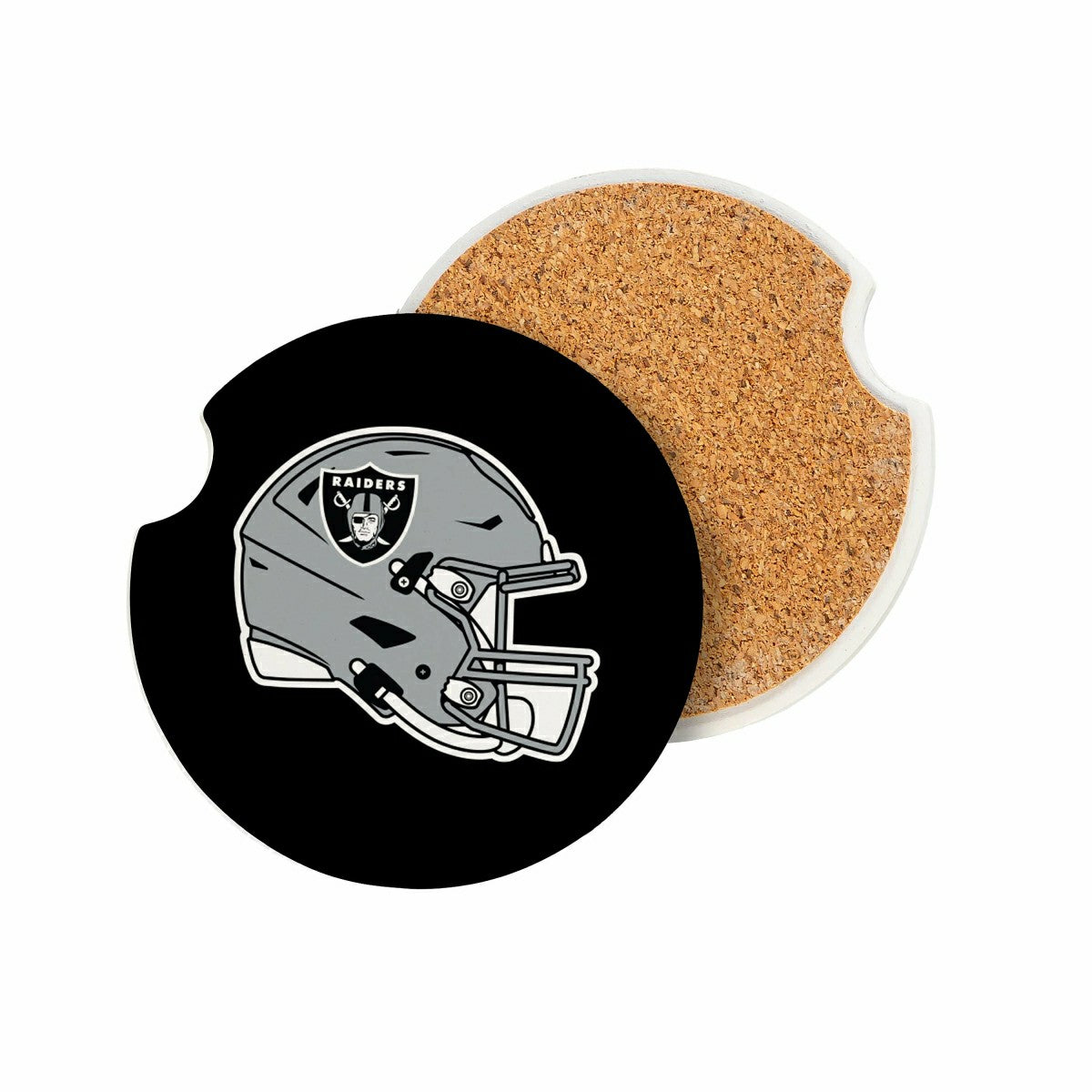Las Vegas Raiders Car Coaster Set, 2pc - NFL