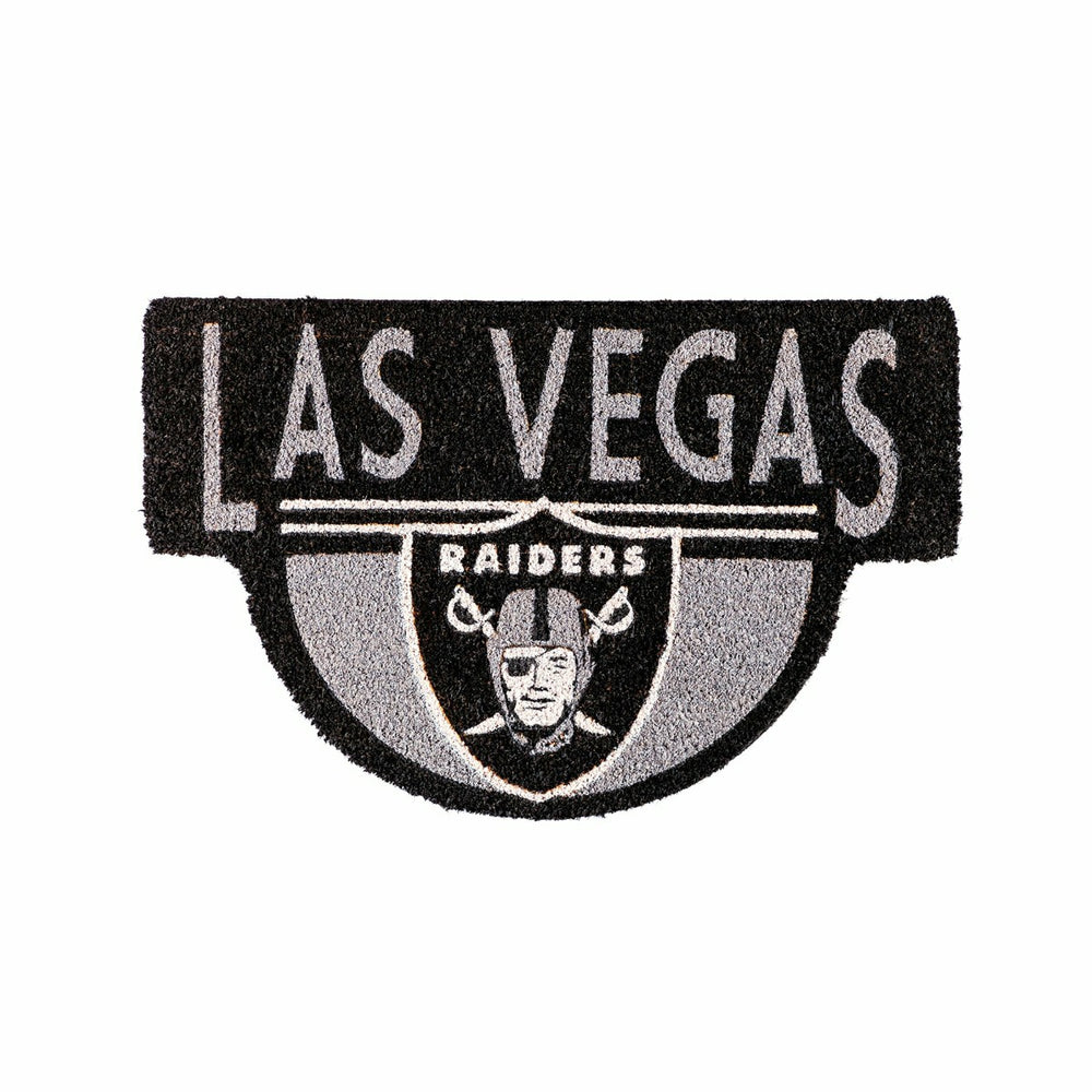NFL Shaped Coir Door Mat, Raiders - NFL