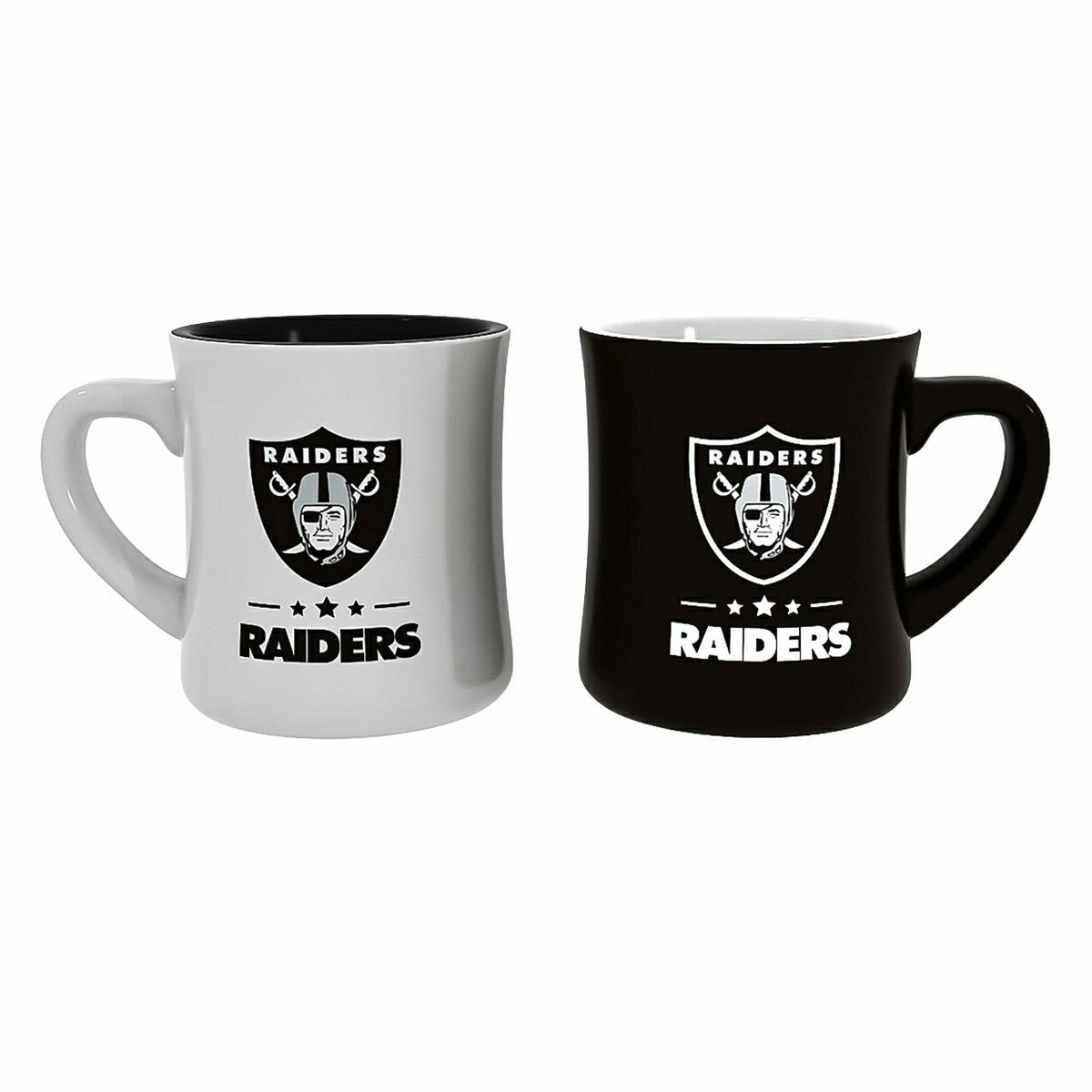 Las Vegas Raiders 10oz Ceramic Cup Set, 2pc - NFL
