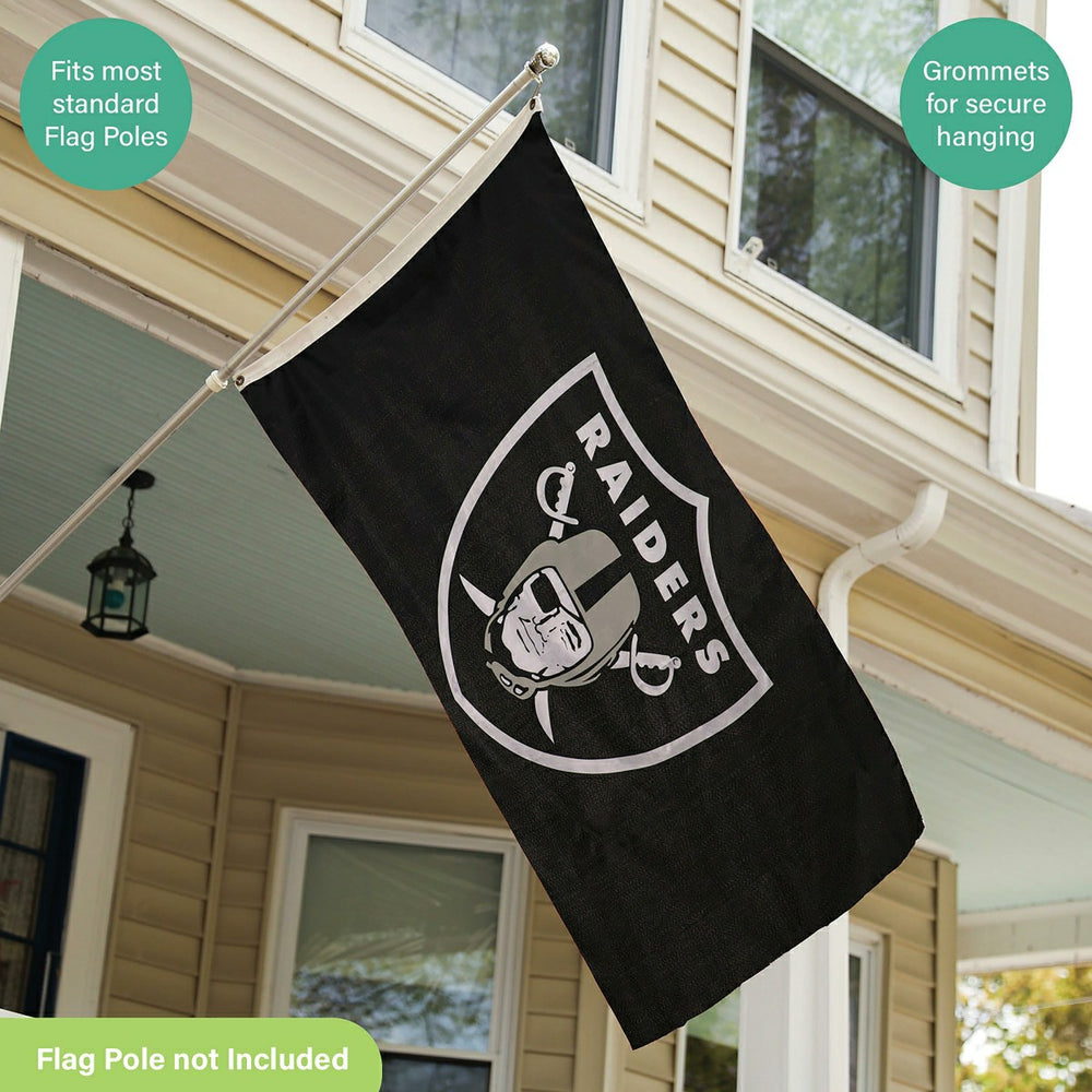 Las Vegas Raiders Single Sided Estate Flag with 2 Grommets, 3'x5' - NFL Home