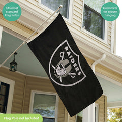 Las Vegas Raiders Single Sided Estate Flag with 2 Grommets, 3'x5' - NFL Home
